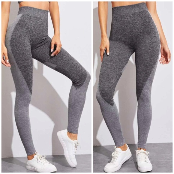 NWT Contrast Panel Space Dye Sports Leggings S - Picture 2 of 6